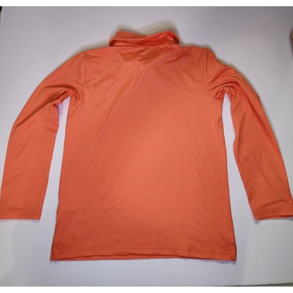 0.1 Algo Shirt Boys M (8-10) Orange Performance Top Collared Chest Pocket - Picture 8 of 9